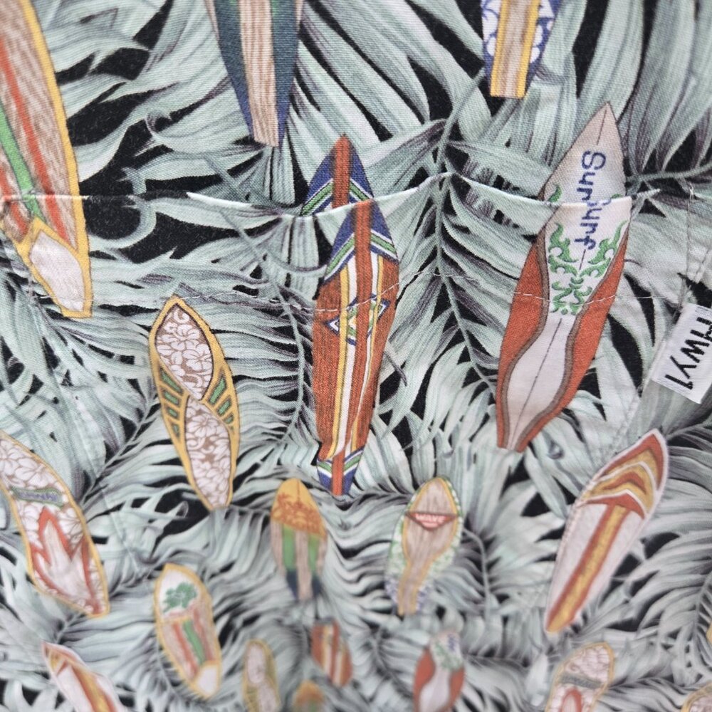HWY 1 Hawaiian Tropical Surfboard Made In USA Button Down Size 4XLT - Picture 5 of 12
